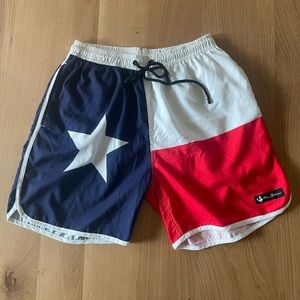 Rowdy Gentleman Texas Flag Swim Shorts